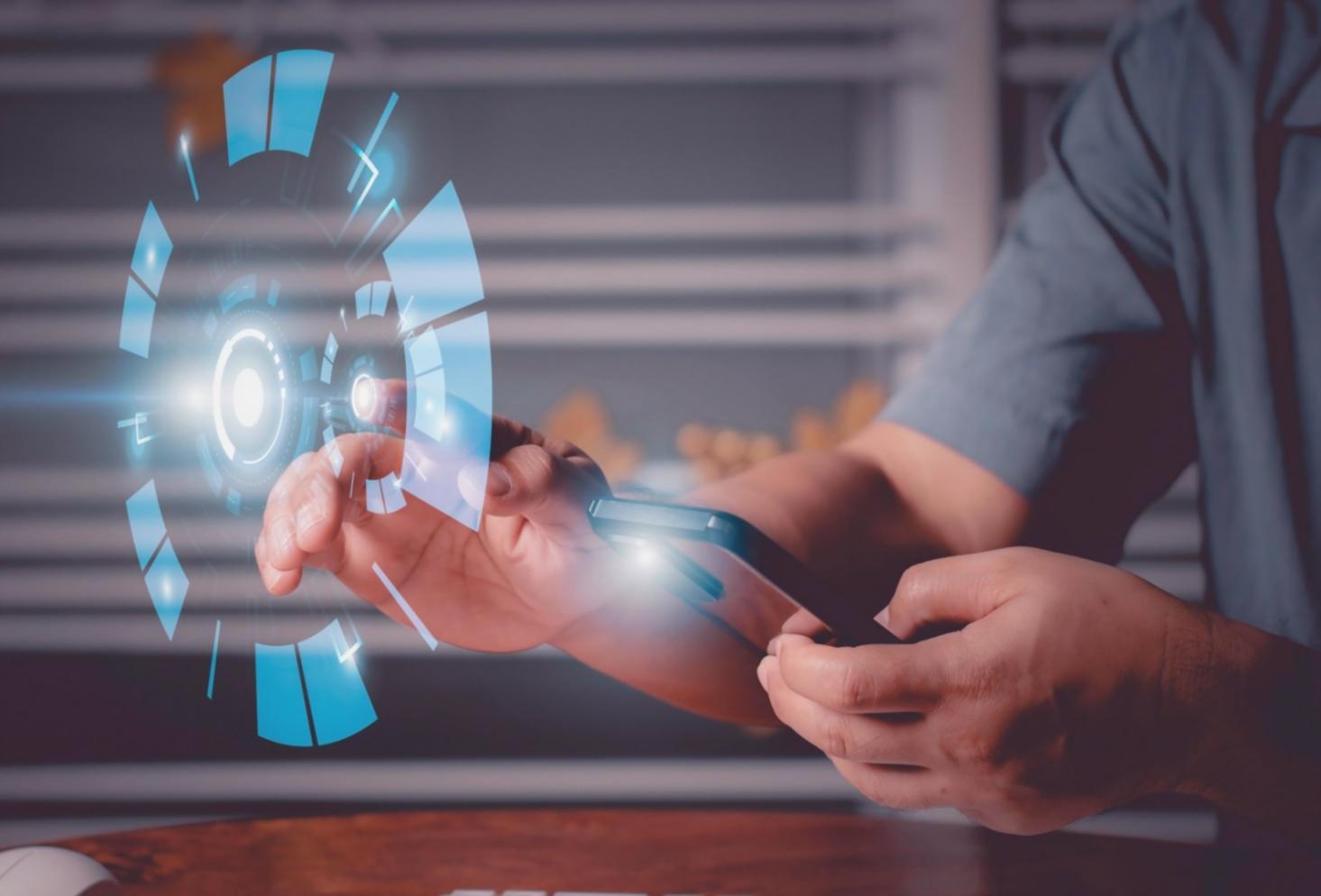 Professional workspace showing financial analysis tools and automated reporting systems